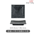 Axyaa Ceramic Square Plate Set for BBQ, Snacks, Sushi & Desserts