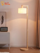 Axyaa Solid Wood LED Floor Lamp - Minimalist Nordic Design