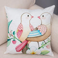 Axyaa Cartoon Parrot Pillowcase with Birds and Flowers 45x45cm