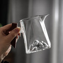 Glass Mountain Tea Strainer Set by Axyaa: Wooden Handle, Integrated Fair Cup & Filter