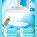 Axyaa 2-in-1 LED Fan Ceiling Light, 3-Speed E27 Lamp, Remote Control, Living Room & Bedroom