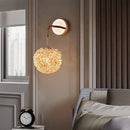 Axyaa Crystal Ball Wall Lamp, Elegant Bedroom Lighting for Girls, Lychee Trendy Design
