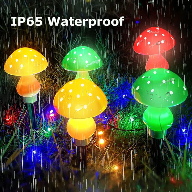 Axya Mushroom Solar Lights for Outdoor Garden Decoration