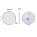 Axyaa LED Round Bathroom Mirror 600/800mm Dimmable Backlit Lighted Anti-fog Vanity Makeup Mirror