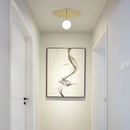 Axyaa Gold LED Ball Ceiling Light for Corridor, Bedroom, and Bar - Minimalist Designer Style