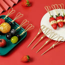 Axyaa Bamboo Fruit Stick 100pcs Pack for Dessert Decor - High Temp Disinfection