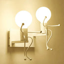 Axyaa Cartoon Humanoid Wall Lamp | Modern Iron Wall Light for Bedroom, Living Room & Bathroom