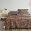 Axyaa Cotton Gauze Floral Single Quilt Blanket for Summer Comfort