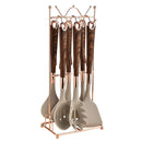 Axyaa Silicone Kitchenware Set with Storage Rack - 8 Piece Cooking Tools