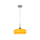 Axyaa Modern Glass Chandelier Lights - Orange White - Dimmable Bedroom Study Hanging Lamp