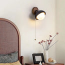 Axyaa Vintage LED Wall Lamps Pull Chain Black Travertine Adjustable Angle