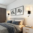 Axyaa LED Fabric Wall Light with USB Charging Port and Adjustable Angle