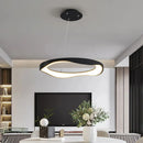 Axyaa Dimmable LED Circular Pendant Chandelier for Modern Home Decor
