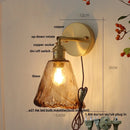 Axyaa Amber Vintage LED Wall Light Up Down Rotate Pull Chain Switch Bedside Lamp