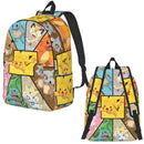 Axyaa Pokemoned Backpack - School Student Bookbag for Men and Women