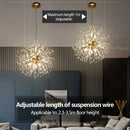 Axyaa Crystal Ceiling Chandelier: Elegant Home Decor Art Fixture for Living Room