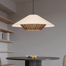 Axyaa Wabi Sabi Chandelier: Zen Style Rattan Woven Lamp for Dining & Living Room