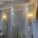 Axyaa Vintage White Wall Sconce Retro Lights for Living Room Bedroom Lobby