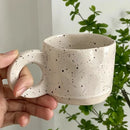 Axyaa Modern Print Ceramic Mug with Ring Handle - Set of 2