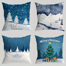 Axyaa Christmas Pillow Covers: Winter Scenes Pattern for Sofa, Bedroom, Car