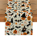 Axyaa Halloween Bat Witch Table Runner - Kitchen Party Decorations