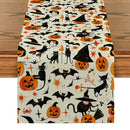 Axyaa Halloween Bat Witch Table Runner - Kitchen Party Decorations