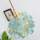 Axyaa Gorgeous Petal Pendant Light with Glass & Copper for Living Dining Bedroom Arrays