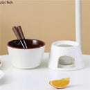 Axyaa Ceramic Chocolate Ice Cream Hotpot Stove - Creative Tableware for Cheese & Chocolate