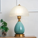 Axyaa Ceramic Induction Table Lamp LED Lights Retro Bedroom Decor Bedside Lamp