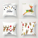 Colorful Deer & Christmas Patterns Pillowcase - Axyaa Home Decor Cushion Cover
