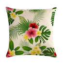 Axyaa Palm Leaf Green Seat Cover with Beautiful Flower Design for Sofa Decor