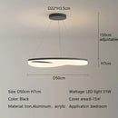 Axyaa Modern LED Circle Pendant Lights Dimmable Chandelier for Living Room Bedroom Home