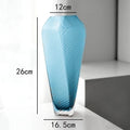 Axyaa Frosted Leaning Tower Glass Vase: Simple & Elegant Decor Item