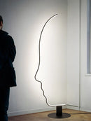 Axyaa Minimalist LED Face Floor Lamp for Living Room and Bedroom Lighting