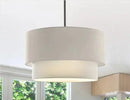 Axyaa Minimalist LED Fabric Pendant Light for Dining Living Bedroom Study