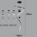 Axyaa Modern Light Luxury Staircase and Living Room Pendant Lights