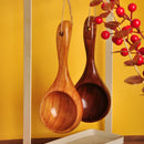 Axyaa Wooden Ramen Spoon Ladle Set - Japanese Style Kitchen Tableware