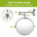 Axyaa 10X Magnifying Double Sided Wall Mounted Makeup Mirror