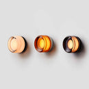Axyaa Round Wall Lamp LED Sconce Amber Smoky Gray Shade Nordic Home Decor