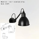 Axyaa Nordic Vintage Rotatable Metal Wall Sconce Lampshade for Bedroom and Hotel Room