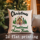 Axyaa Gingerbread Baking Pillow Covers - Festive Home Decor for Sofa, Bedroom, Car