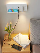 Axyaa LED Wall Light with USB Wireless Phone Charging - Modern Multifunction Home Decor