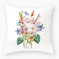 Axyaa Owl Floral Plant Pattern Printed Throw Pillow Cover