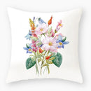 Axyaa Owl Floral Plant Pattern Printed Throw Pillow Cover