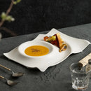 Axyaa Irregular Hill Ceramic Plate Set - Elegant Tableware for Desserts and Salads