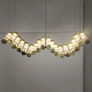 Axyaa Golden Chandelier LED Warm White Dimming Light for Modern Interior Decor