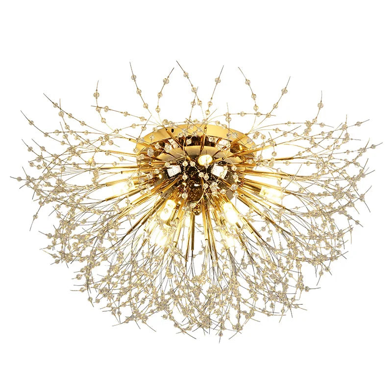 Axyaa Dandelion Crystal Ceiling Lamp - Nordic Style Modern Living Room Lighting