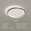 Axyaa Modern Round LED Ceiling Lamp for Bedroom, Dimmable Living Room Lighting
