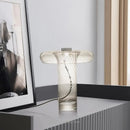 Axyaa Nordic Ribbed Glass Table Lamp, Luxury Minimalist Style for Living Room, Bedroom