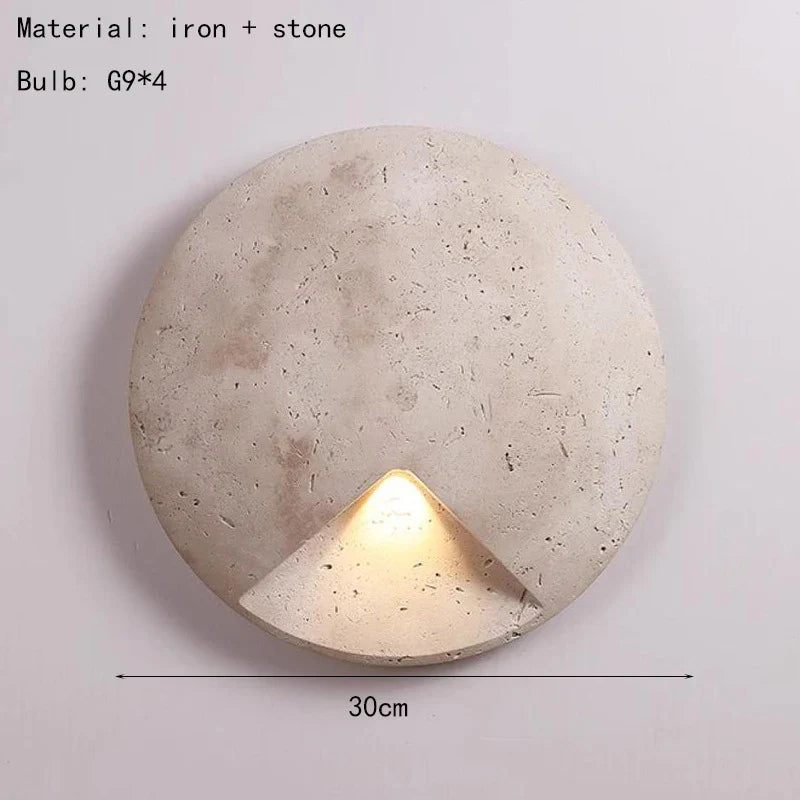 LED Real Stone Wall Light: Axyaa Art Deco Bedroom Sconce for Ambiance & Style